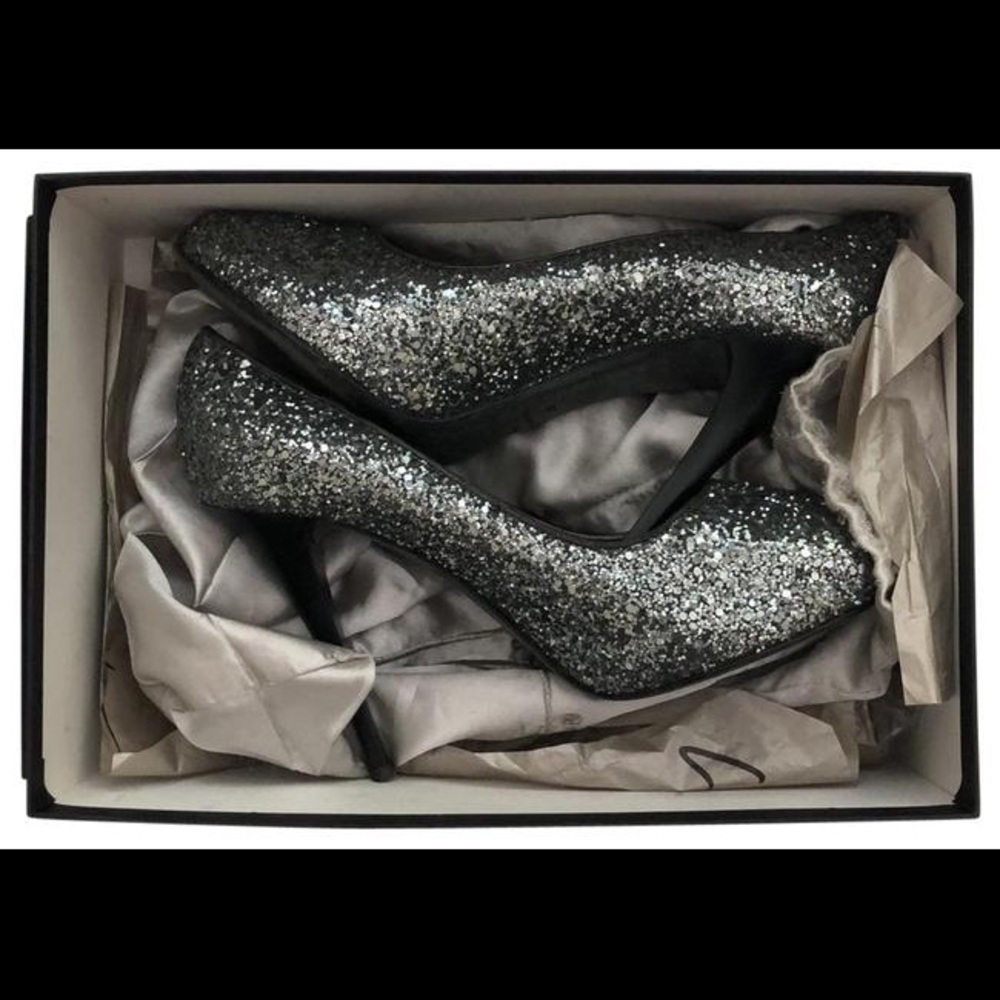 Giuseppe Zanotti Grey Metallic Formal Platforms